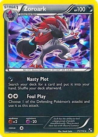 Black & White Zoroark [Cracked-Ice] Pokémon card